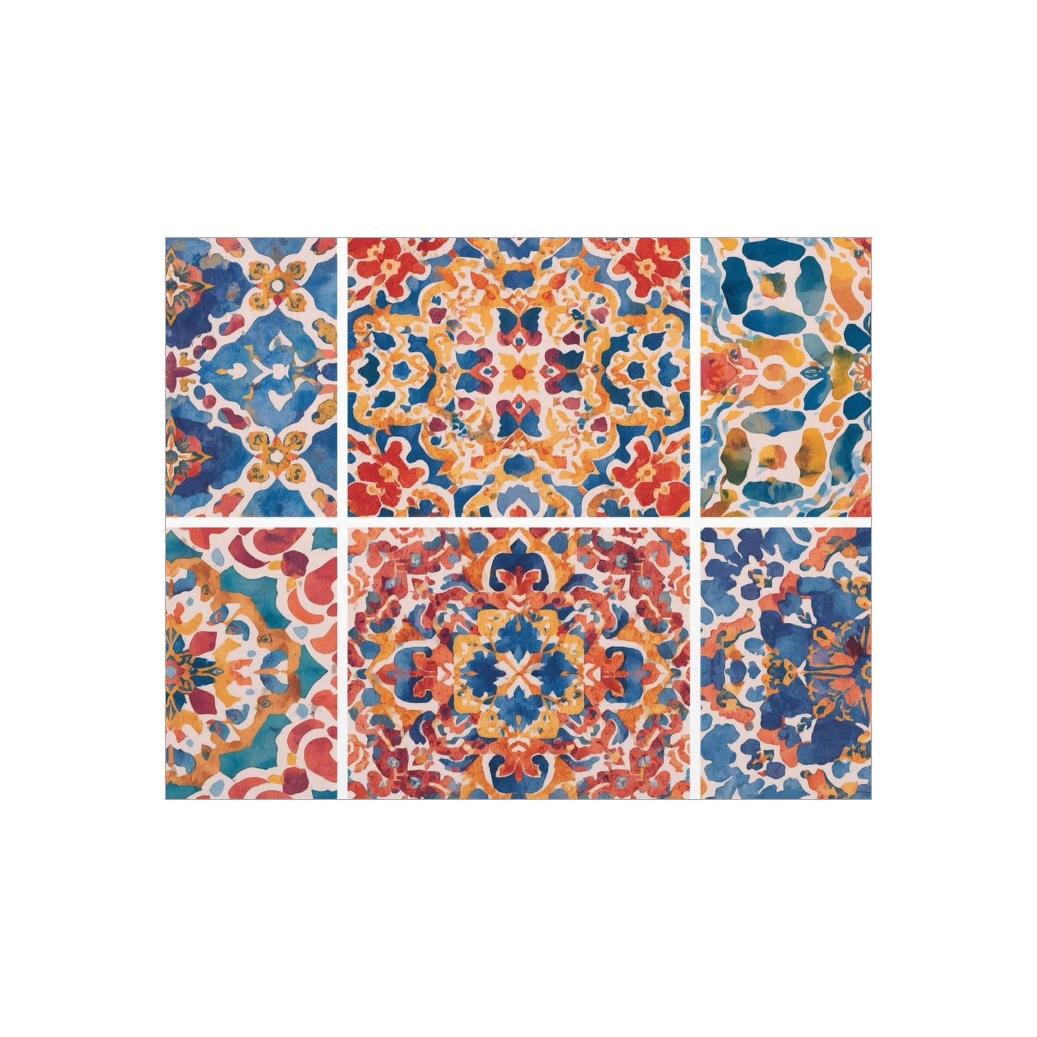 Colorful Foam Board Wall Art Tile Pattern Inspired Gift - Rosetta Creative Boutique